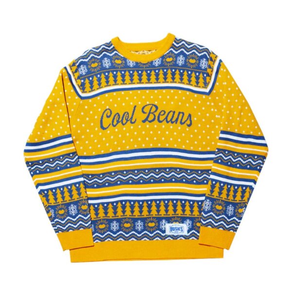 Bush’s Best “Cool Beans” Ugly Christmas Sweater Unisex Adult XL – NEW - Picture 1 of 9